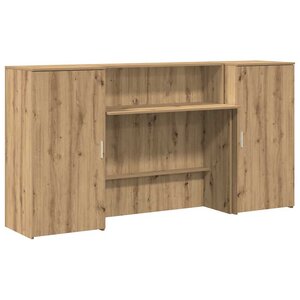 vidaXL Bureau réception chêne artisanal 200x50x103 5cm bois ingénierie