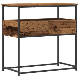 Table Console vidaXL Bois Ancien 75x40x75 cm en Bois et Acier