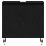 vidaXL Meuble de Lavabo de Salle de Bain Chêne noir 58 x 33 x 60 cm