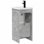 vidaXL Meuble de salle de bain avec évier Gris béton 42 x 40 x 84 5 cm