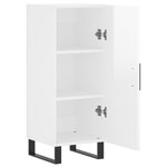 vidaXL Buffet Blanc brillant 34 5x34x90 cm Bois d'ingénierie
