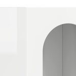 vidaXL Buffet Blanc brillant 59 x 35 x 100 5 cm Bois d'ingénierie