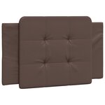 vidaXL Coussin de tête de lit marron 80 cm similicuir