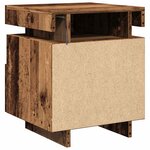 vidaXL Armoire de chevet avec lumières LED vieux bois 40x39x48 5 cm