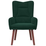 vidaXL fauteuil Vert foncé 63 x 67 x 94 cm Velours