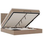 VidaXL Cadre de lit ottoman et matelas cappuccino 160x200cm similicuir