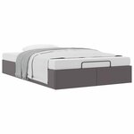 vidaXL Cadre de lit ottoman sans matelas gris 120x200 cm similicuir