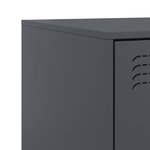 vidaXL Tables de chevet 2 Pièces anthracite 34 5x39x62 cm acier