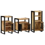 vidaXL Ensemble de mobilier de salle de bain 3 Pièces Bois Recyclé Solide