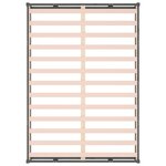 vidaXL Cadre de lit sans matelas gris 135x190 cm bois massif