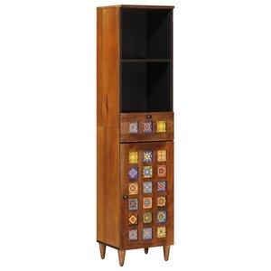 vidaXL Armoire de salle de bain avec tiroir Noyer 38 x 33 x 160 cm