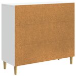 vidaXL Buffet Blanc 89 x 34 5 x 80 cm Bois d'ingénierie