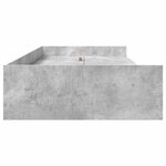 vidaXL Cadre de lit avec rangement avec tiroir Gris béton 90 x 200 cm