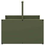 vidaXL Portant de bois chauffage vert olive 40x40x40 cm