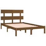 vidaXL Cadre de lit Marron miel Bois massif 200x200 cm