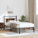 vidaXL Cadre de lit sans matelas chêne fumé 90x190cm bois d'ingénierie
