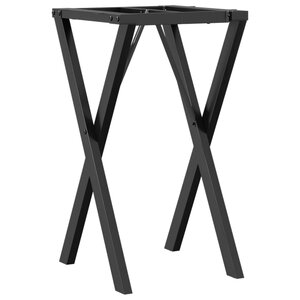 vidaXL Pieds de table à manger cadre en X 40x40x73 cm acier