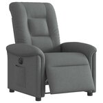 vidaXL Fauteuil inclinable électrique Gris foncé Tissu