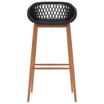 vidaXL Ensemble de bar 7 Pièces Noir