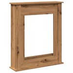 VidaXL Cadre de cheminée chêne artisanal 75x20x87 5 cm bois ingénierie