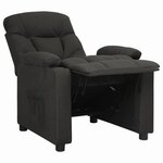 vidaXL Fauteuil inclinable Noir Tissu