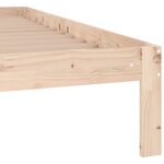 vidaXL Cadre de lit sans matelas bois de pin massif 140x190 cm