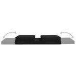vidaXL Chaise pliable de sol Noir Tissu