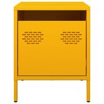 vidaXL Tables de chevet 2 Pièces jaune moutarde 35x39x43 5 cm acier