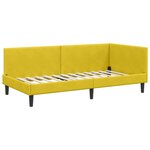 vidaXL Cadre de lit d'angle avec tête de lit Jaune 90 cm x 200 cm