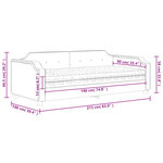 vidaXL Lit de jour avec matelas noir 90x190 cm tissu