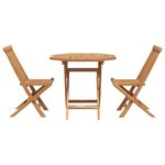 vidaXL Ensemble de salle à manger pour jardin 3 Pièces Marron