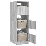 vidaXL Armoire à Laver Gris Sonoma 50 x 68 x 162 cm Bois d'ingénierie