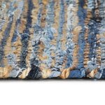 Vidaxl tapis chindi tissé à la main denim jute 120x170 cm multicolore