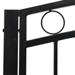 vidaXL Banc de jardin avec table Noir 120 cm Acier