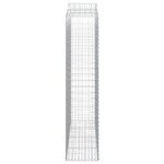 vidaXL Paniers à gabions arqués 11 Pièces 200x50x220/240 cm Fer galvanisé