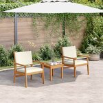 vidaXL Chaise de jardin avec coussin 2 Pièces Marron Bois d'acacia massif