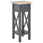 vidaXL Table d'appoint Noir 27 x 27 x 65 5 cm Bois