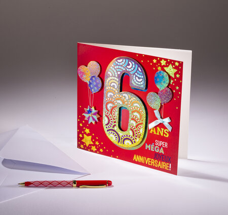 Carte double coll'âge- 6 ans