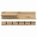 vidaXL Porte-manteau mural chêne artisanal 90 x 15 x 36 cm