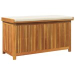 vidaXL Boîte à coussins d'extérieur 113x50x60 5cm bois massif d'acacia