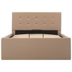 vidaXL Cadre de lit à stockage Cappuccino Similicuir 100x200cm