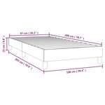 vidaXL Cadre de lit Gris foncé 100 x 200 cm Tissu