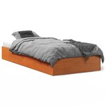 vidaXL Cadre de lit sans matelas cire marron 100x200cm bois pin massif