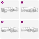 vidaXL Ensemble de canapés d'extérieur 11 Pièces Blanc et crème Polyester