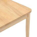 vidaXL Chaises à manger 2 Pièces bois massif naturel caoutchouc