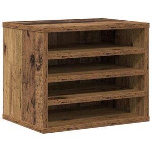 vidaXL Organiseur de bureau Bois ancien 36 x 26 x 29 5 cm