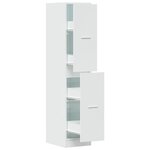 vidaXL Armoire d'apothicaire blanc brillant bois d’ingénierie