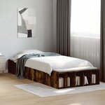 vidaXL Cadre de lit sans matelas chêne fumé 90x190 cm