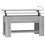 vidaXL Table basse Sonoma gris 101x49x52 cm Bois d'ingénierie