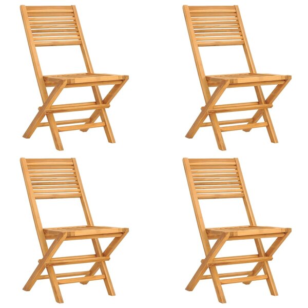 vidaXL Chaises de jardin pliantes lot de 4 47x62x90cm bois massif teck